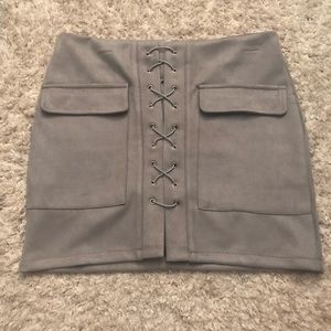 Dark grey - mid thigh skirt